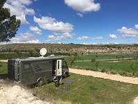 Onze camperplek in Alfafara.