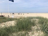 Een strand van 3km tot aan de zee!