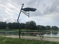 In het park.
