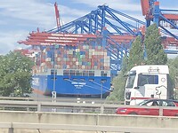 Het havengebied van Hamburg