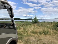 Uitzicht vanuit de camper.