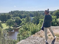 Uitzicht over het park.