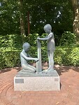 Beeld in centrum van Billund.
