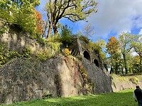 Oude kasteel muur