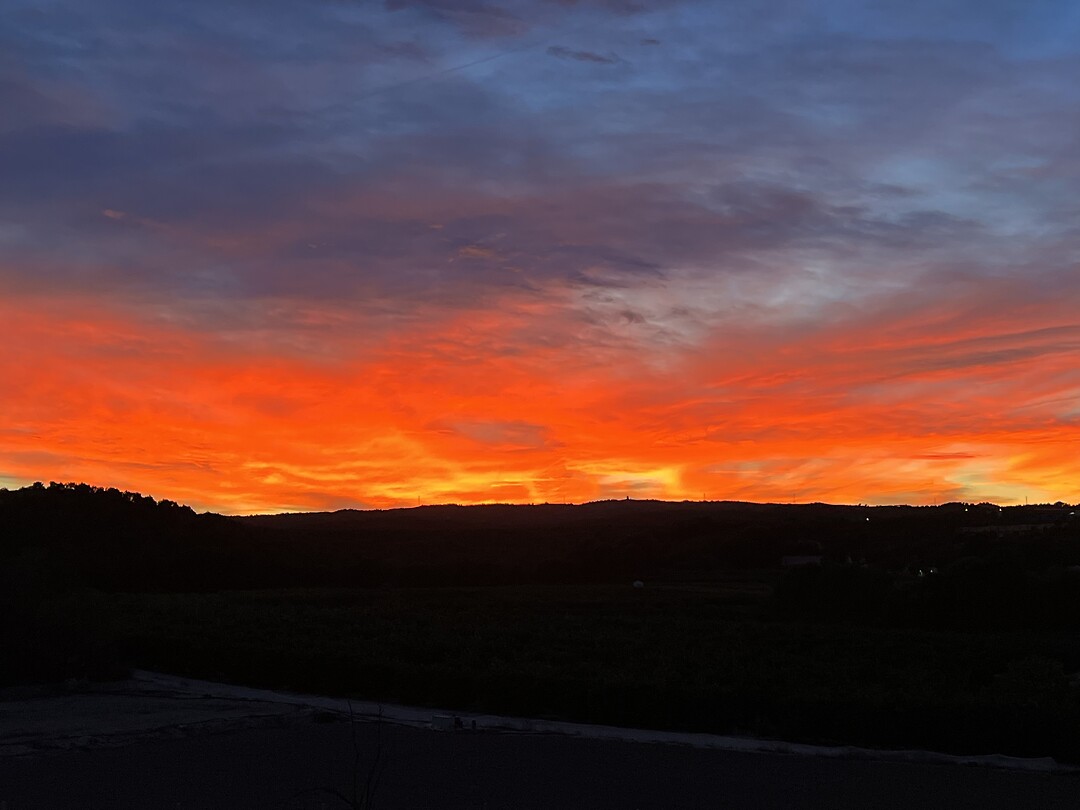 Zonsondergang.