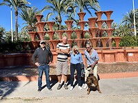 Met Ingrid & Jack in de palmentuin in Elche.