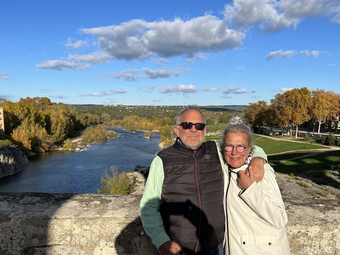Op de pont du Gard.
