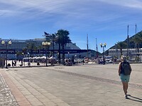 Cartagena haven met cruiseschip.