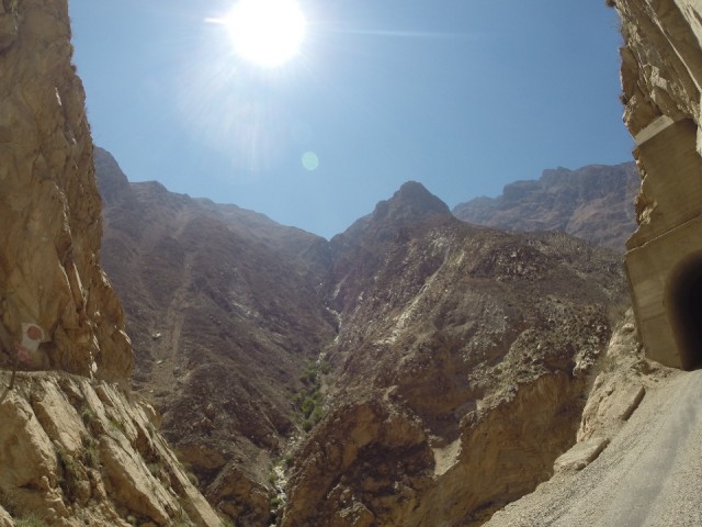 Beeld tussen 2 tunnels Canon Del Pato