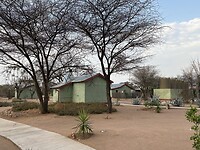 Oude mijnwerkershuisjes… onze lodge