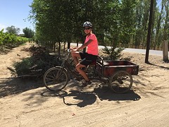 Patty op haar nieuwe fiets