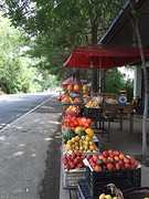 Kleurrijke fruitstal