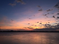 Zonsondergang aan de Mekong