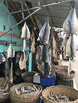 Gedroogde vis op de markt