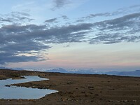 Ochtendgloren met uitzicht op de Andes