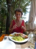 Enjoying a red snapper for lumch