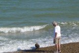Annie taking Penny for a dip