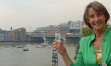 the Gloriana with the Olympic torch in the background