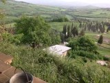 Camping  view cheese farm near Pienza