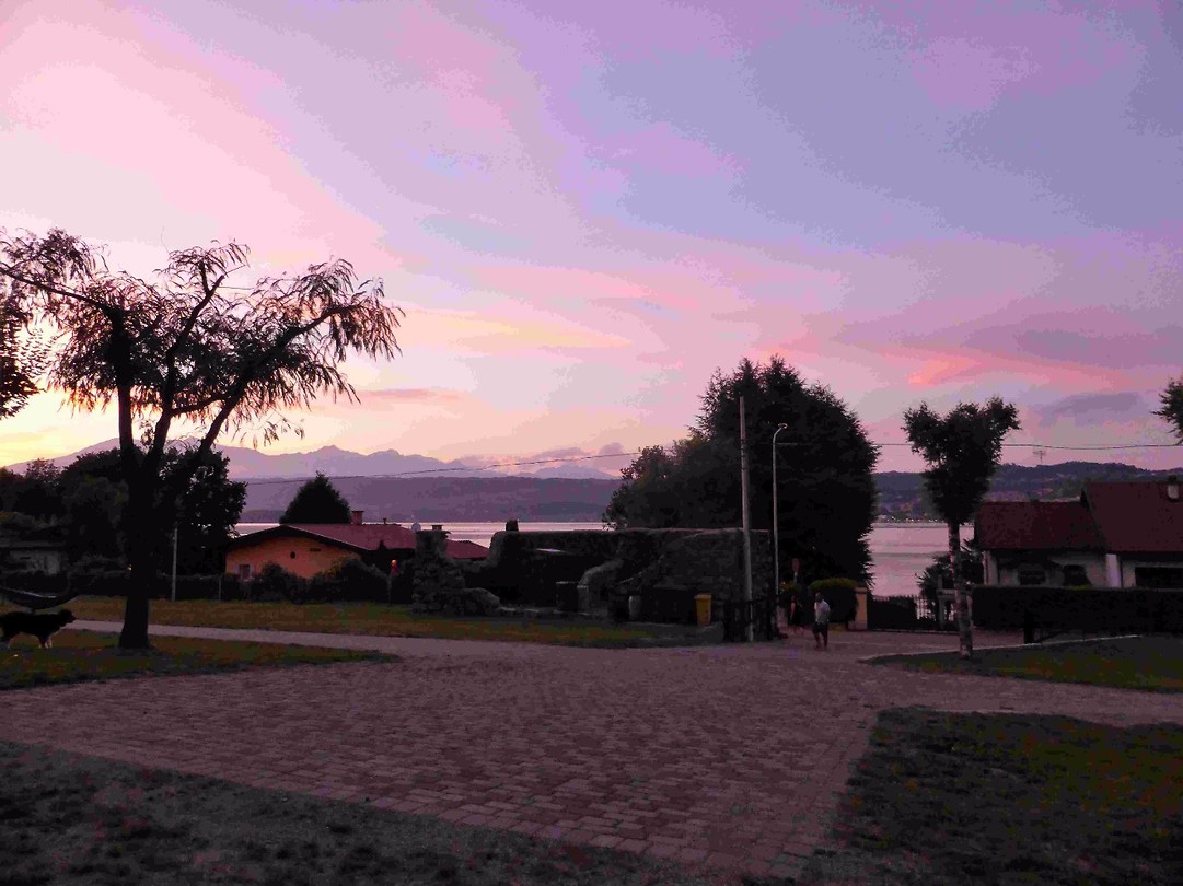 Viverone avondrood