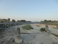 Rivier Trebia volledig droog