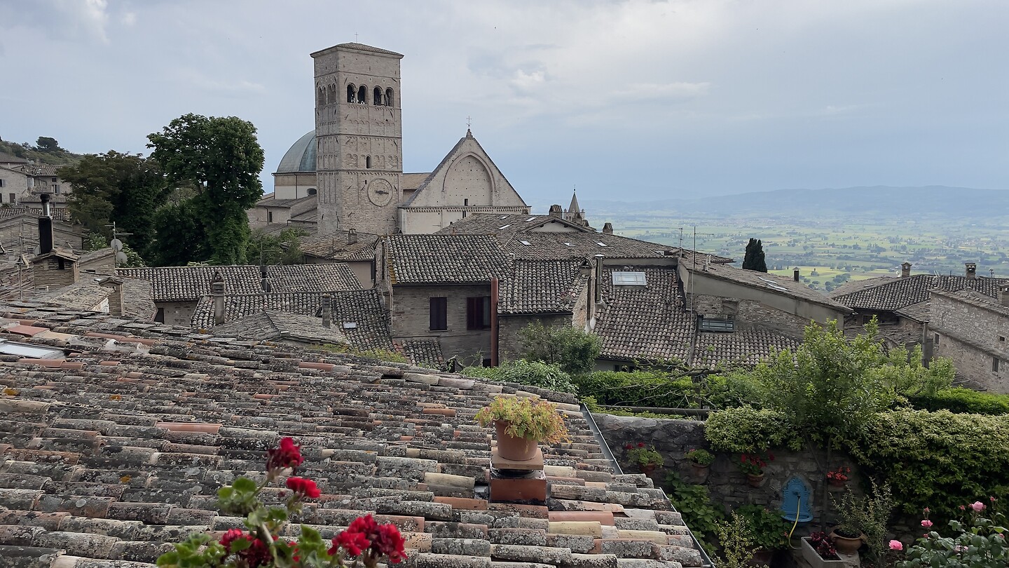 Nog een uitzicht op Assisi.