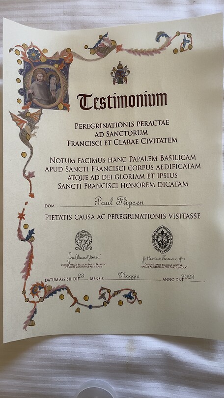 Testimonium Assisi.