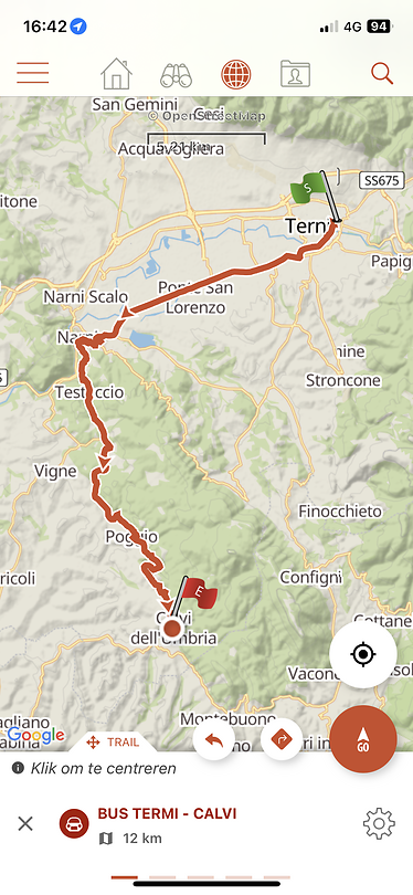 Bus Termi naar Calvi Dell’ Umbria