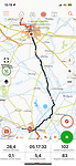 De route vandaag.