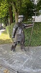 Standbeeld pelgrim in st Jacobs Kapelle.