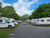 Blik op onze camping nabij Stockholm
