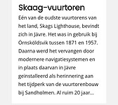 Tekst bij de vuurtoren