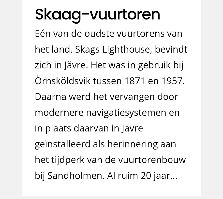 Tekst bij de vuurtoren