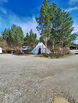 Tent op de camping in Karasjok