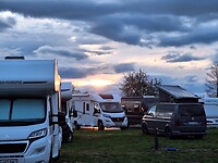 Om 23.15, de zon op de camping
