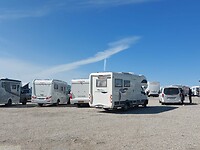 De parkeerplaats op de Noordkaap