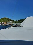 We zitten op de boot, de klep is nog open