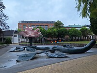 Kunstwerk in het park