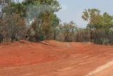 rood stof en zand overal