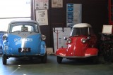 in een motormuseum