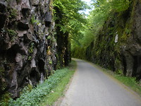 Langs een spoorwegbedding