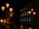 Building during light show