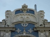 Facade of art nouveau  building