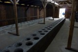 Barrack with latrines in Birkenau