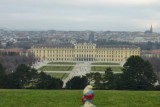 Smurf posing for Schonbrunn palace backside