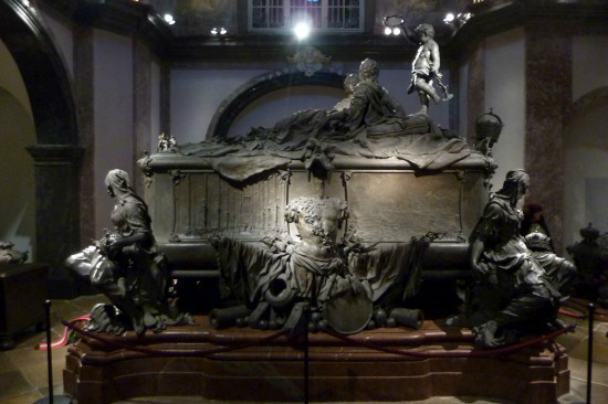 Example of zilver coffin in Imperial vault (Kaisergruft)
