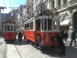 nostalgic  tramline of main shopping street