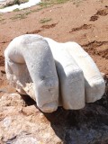 Giant hand at citadel in Amman