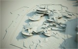 National museum of Qatar under construction seen from above