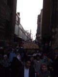 Narrow market street in Islamic Cairo